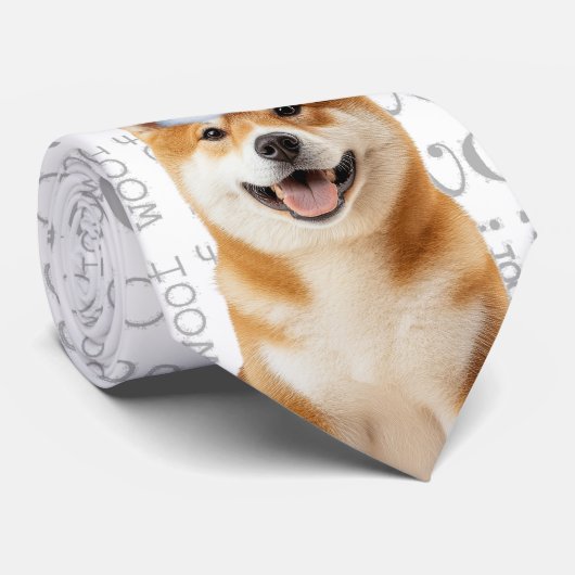 Grappige Akita Kerst Hond Liefhebber Stropdas (Opgerold)