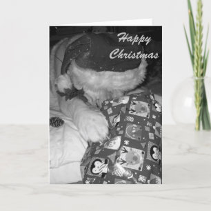 grappige akitahond met Kerstmis van de Feestdagen Kaart