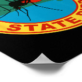 Grappige Alaska Staatsvogel Mug Poster (Hoek)