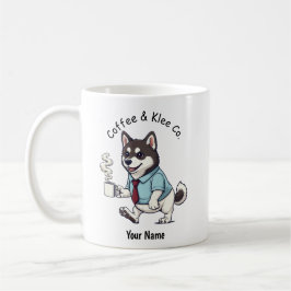 Grappige Alaskan Klee Kai Zakelijke Broek Koffie Koffiemok