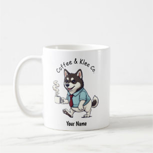 Grappige Alaskan Klee Kai Zakelijke Broek Koffie Koffiemok