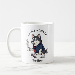 Grappige Alaskan Malamute Zakelijke Pak Koffie Koffiemok