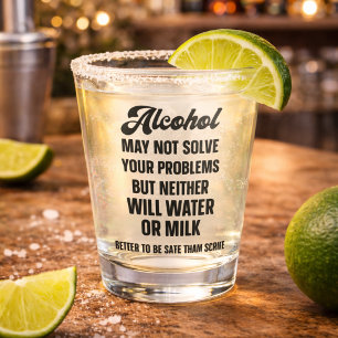 Grappige Alcohol Lost Niet Alle Problemen Op Shot Glas