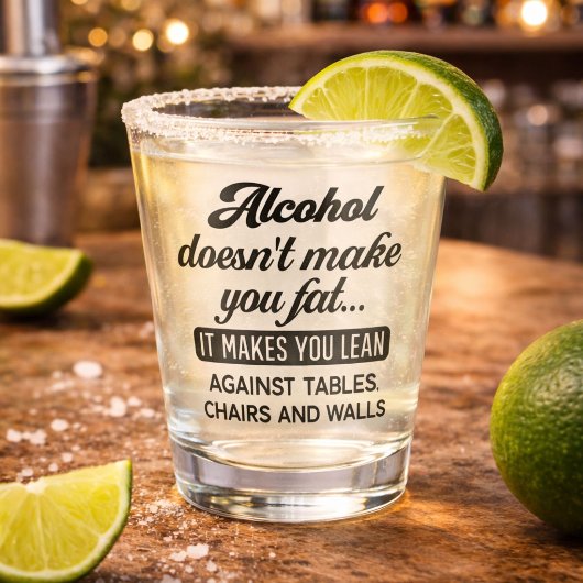 Grappige Alcohol Maakt Je Niet Dik  Shot Glas