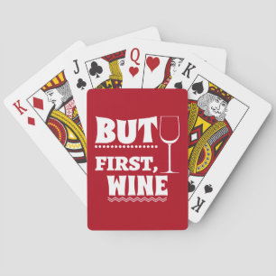 Grappige Alcohol Rode Bourgogne Witte Wijnliefhebb Pokerkaarten