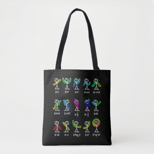 Grappige Algebra Dans Functie Wiskunde Leraar Geek Tote Bag (Voorkant)