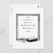grappige algebra grap briefkaart (Voorkant / Achterkant)