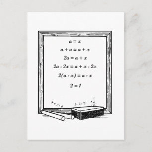 grappige algebra grap briefkaart
