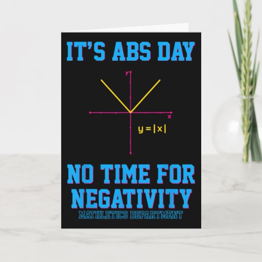 Grappige Algebra Het is Abs Dag Wiskunde Docent Wi Kaart (Voorkant)