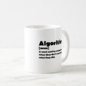 Grappige algoritme woordenboek definitie programme koffiemok (Voorkant rechts)