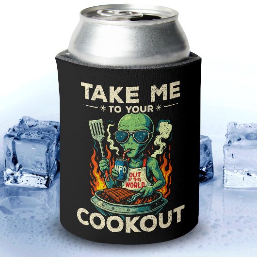 Grappige Alien BBQ Picknick Retro UFO Ruimte Grill Blikjeskoeler