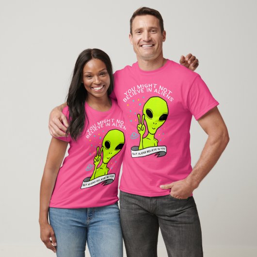 Grappige Alien Believer Ufo T-shirt (Unisex)