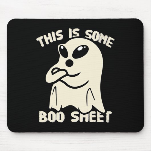 Grappige Alien Bull Ghost Halloween Dit is een boe Muismat (Voorkant)