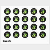 Grappige Alien Cat Meme Florp Invasion Earth 2025 Ronde Sticker (Vel)
