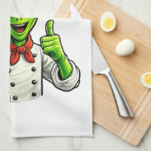 Grappige Alien Chef Ontwerp Cute Ruimte Kok Met Ch Theedoek (Quarter Fold)