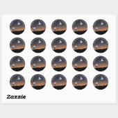Grappige Alien Core UFO-ontwerp Ronde Sticker (Vel)