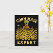 Grappige Alien Corn Maze Expert Herfst Kinder Hall Kaart (Gele Bloem)