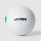 Grappige Alien Face Cartoon gepersonaliseerd Golfballen (Logo)