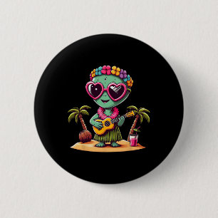 Grappige Alien Hawaiaanse Kostuum Kinderen Zomer V Ronde Button 5,7 Cm