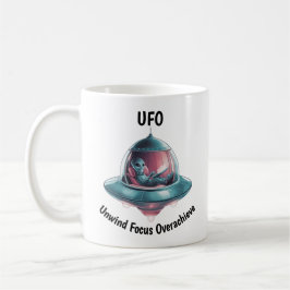 Grappige alien in UFO Koffiemok