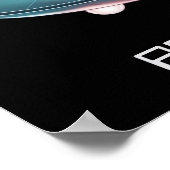 Grappige alien in UFO Poster (Hoek)