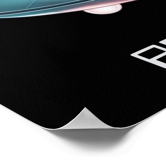 Grappige alien in UFO Poster (Hoek)