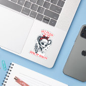 Grappige alien injectienaald dosis realiteit sticker (Laptop met iPhone)