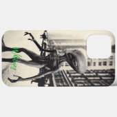 Grappige Alien Invasie Retro ufo Sci Fi film Naam Case-Mate iPhone Case (Achterkant (horizontaal))