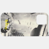 Grappige Alien Invasie Rtero Sci Fi film Naam Case-Mate iPhone Case (Achterkant (horizontaal))