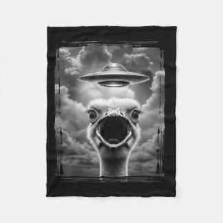Grappige Alien Kalkoen Ufo Selfie Thanksgiving Mem Fleece Deken