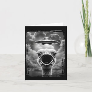 Grappige Alien Kalkoen Ufo Selfie Thanksgiving Mem Kaart