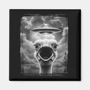 Grappige Alien Kalkoen Ufo Selfie Thanksgiving Mem Magneet