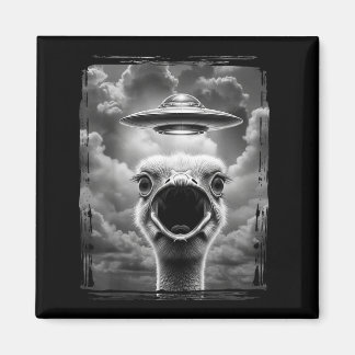 Grappige Alien Kalkoen Ufo Selfie Thanksgiving Mem Magneet