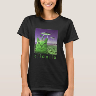 Grappige Alien Kat Oiia Oiia Meme Grafisch T-shirt