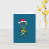 Grappige Alien Kerst Grafische Lichten Liefhebber Kaart (Gele Bloem)