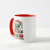 Grappige Alien Kerstman Mok (Voorkant links)