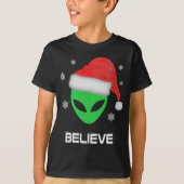 Grappige Alien Kerstmis Kerstmis Gift T-shirt (Voorkant)
