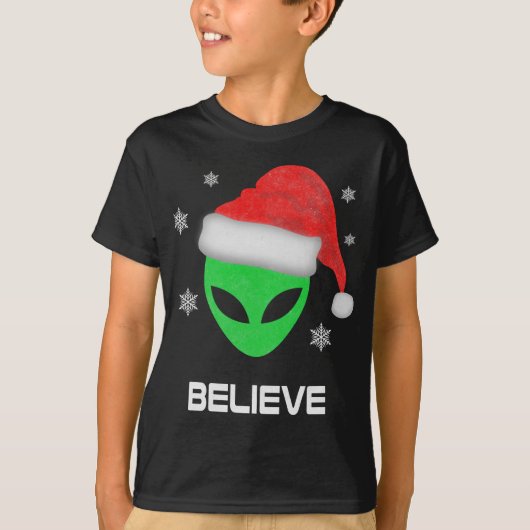 Grappige Alien Kerstmis Kerstmis Gift T-shirt (Voorkant)