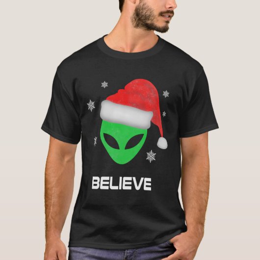 Grappige Alien Kerstmis Kerstmis Gift T-shirt (Voorkant)