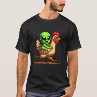 Grappige Alien Kip Haantje Dierenliefhebbers Jonge T-shirt
