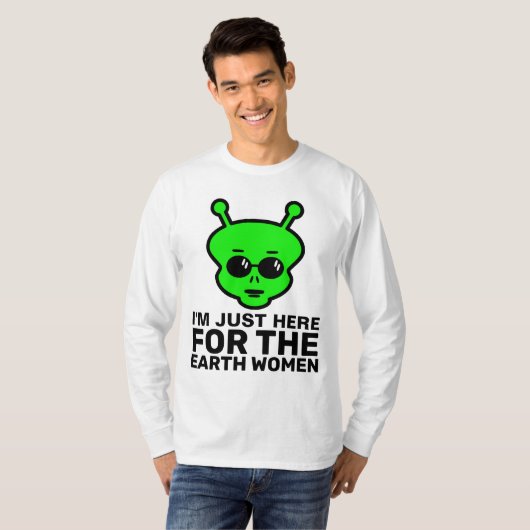 GRAPPIGE ALIEN MANNEN T-SHIRTS, T-SHIRT (Voorkant volledig)