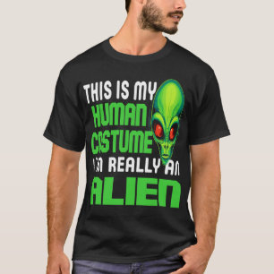 Grappige Alien Minnaar Mensen Kostuum UFO Hallowee T-shirt