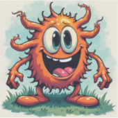 Grappige Alien Monster Kunst - Grappige Monster Se Sticker (Voorkant)