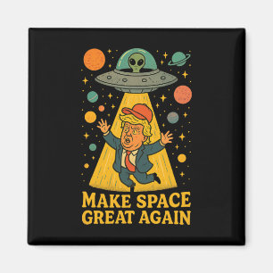 Grappige Alien Ontvoering Trump Ufo Ruimte Humor T Magneet
