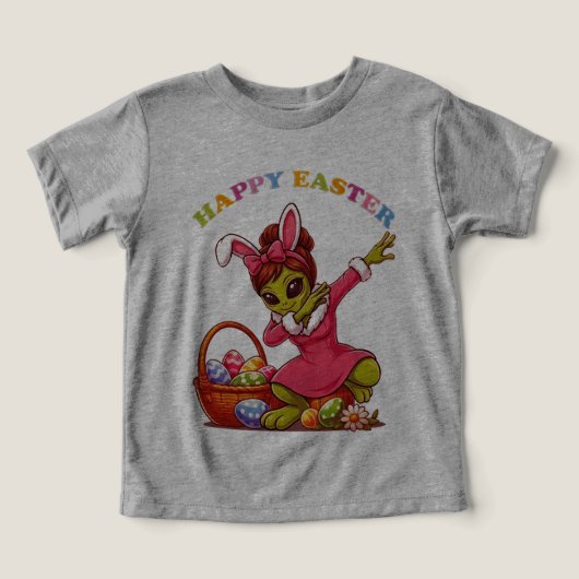 Grappige Alien Paashaas Dabbing Schattig Paasei (Design voorkant)