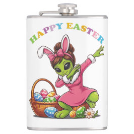 Grappige Alien Paashaas Dabbing Schattig Paasei Heupfles