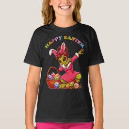 Grappige Alien Paashaas Dabbing Schattig Paasei T-shirt