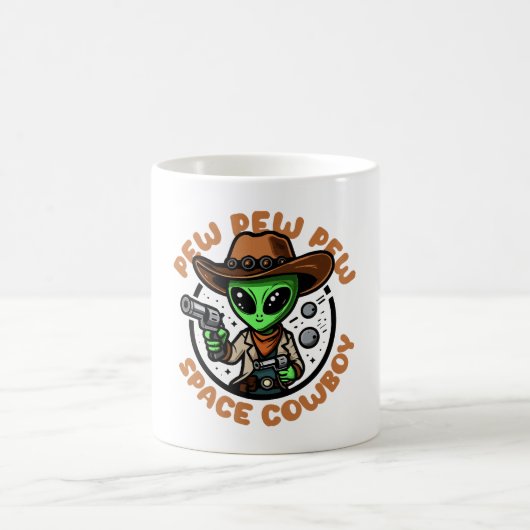 Grappige Alien Ruimtecowboy Koffiemok (Center)