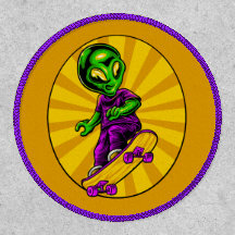 Grappige Alien Skateboarder Rugzak