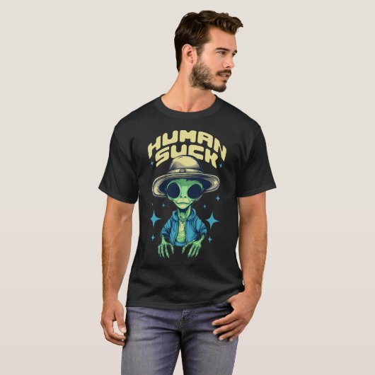 Grappige alien t-shirt (Voorkant volledig)